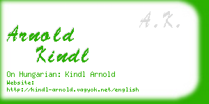 arnold kindl business card